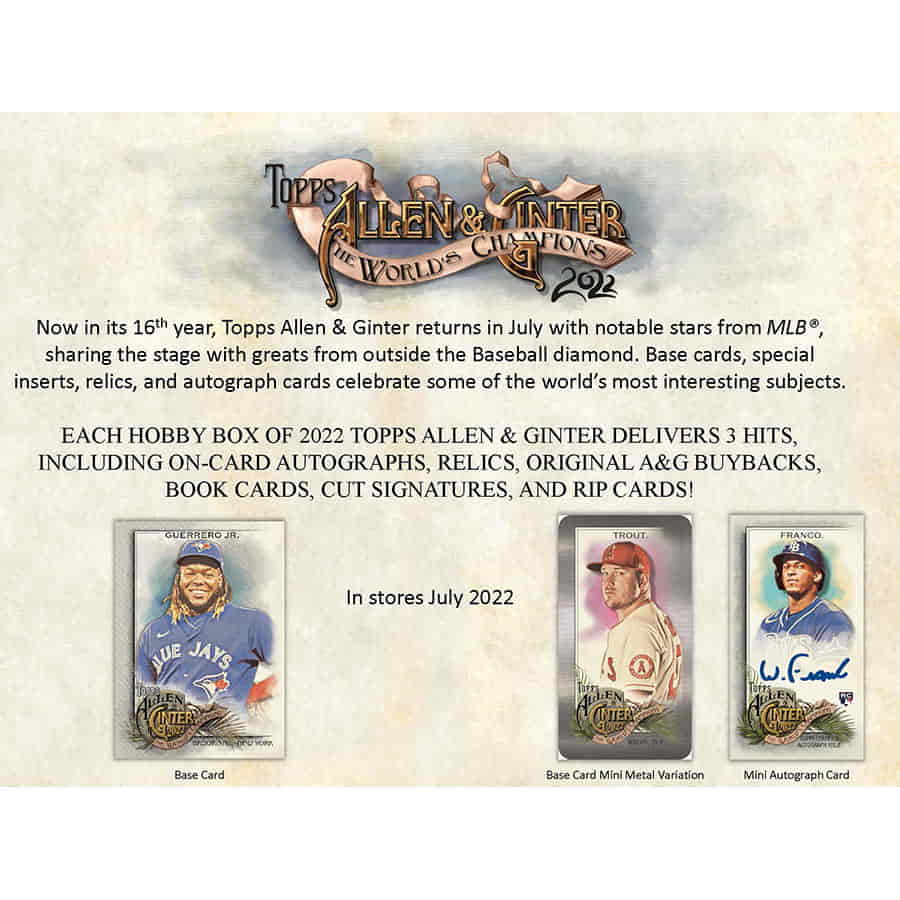 2022 Topps Allen & Ginter Baseball Base - Complete Your Set - Pick a  Card